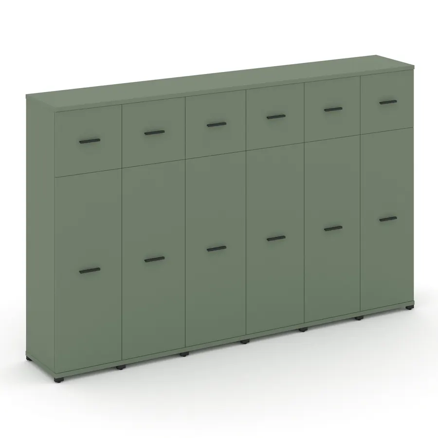 Концепт Шкаф 6 узких секций, 4 ниши CN.STU-464 W 2500*420*
