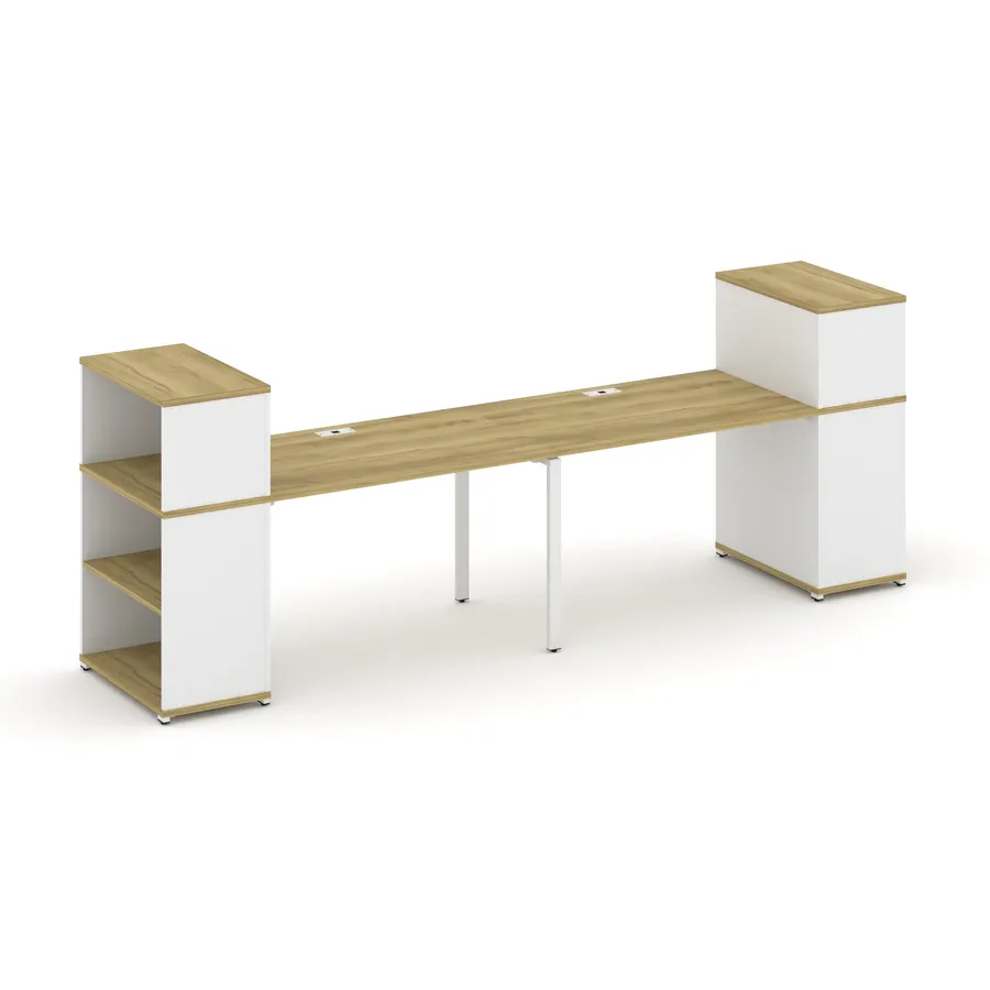 Концепт Рабочая станция с опорными стеллажами с надставкой низ. CN.ORS-210