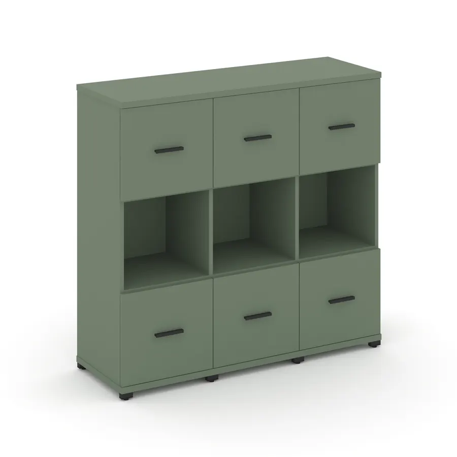 Концепт Шкаф 3 узкие секции, 3 ниши CN.STU-335 W 1252*420*