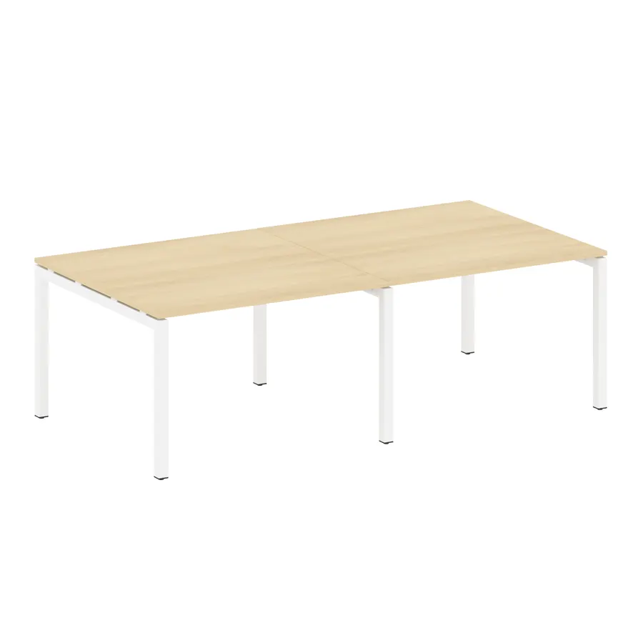 Метал Систем Куатро Переговорный стол (2 столешницы) на П-образном м/к 50БП.ПРГ-2.2