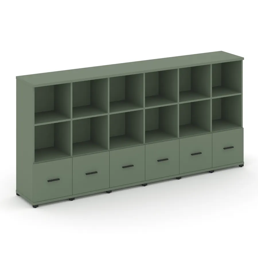 Концепт Шкаф 6 узких секций, 3 ниши CN.STU-361 W 2500*420*