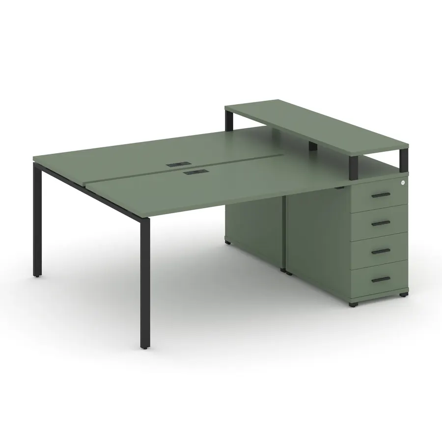 Концепт Рабочая станция с 1 опорной тумбой CN.DRS-409 W 14