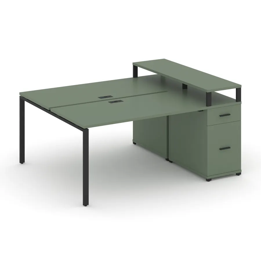 Концепт Рабочая станция с 1 опорной тумбой CN.DRS-414 W 16