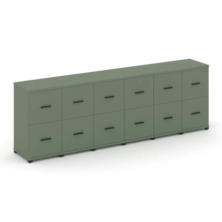 Концепт Шкаф 6 узких секций, 2 ниши CN.STU-262 W 2500*420*