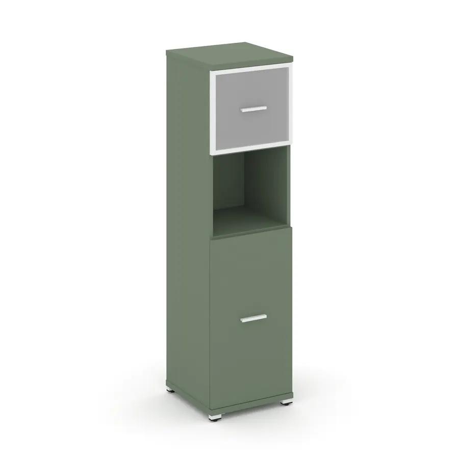 Концепт Шкаф 1 узкая секция, 4 ниши CN.STU-415 RMW W