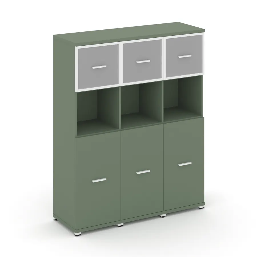 Концепт Шкаф 3 узкие секции, 4 ниши CN.STU-435 RMW W