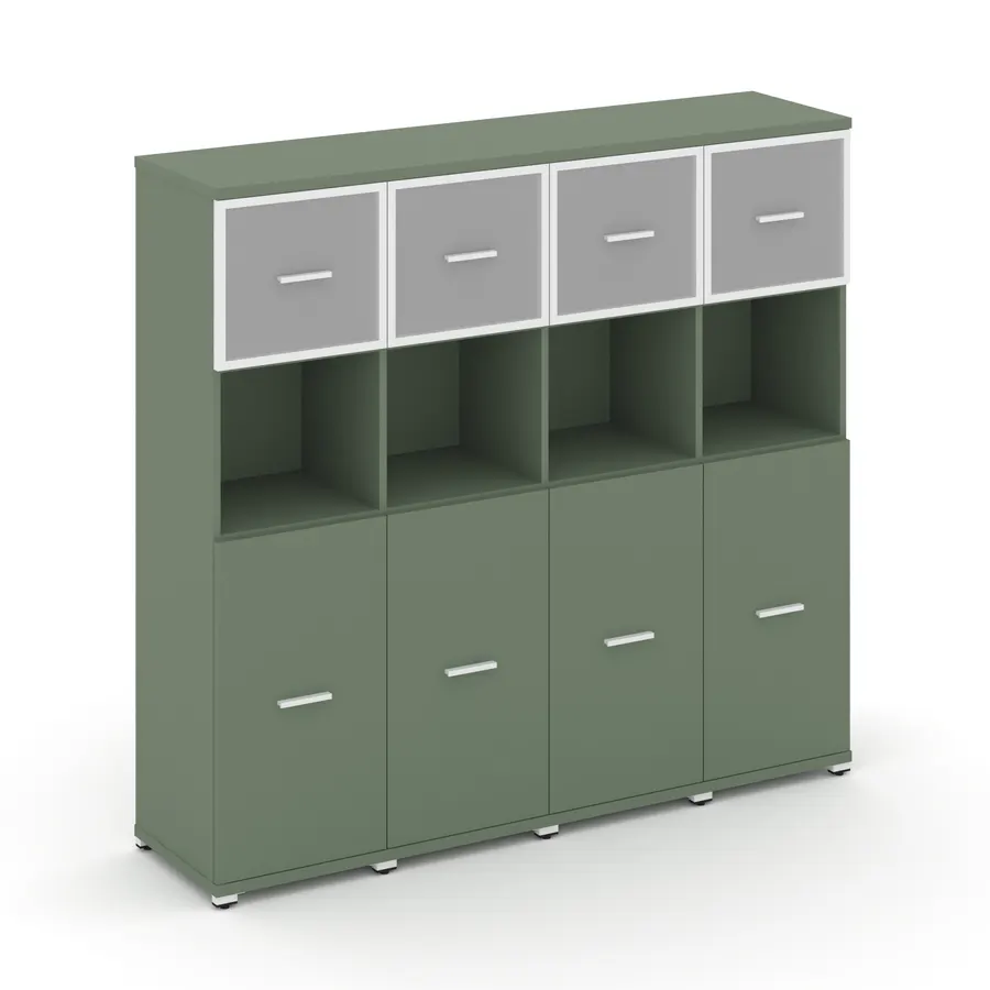 Концепт Шкаф 4 узкие секции, 4 ниши CN.STU-445 RMW W