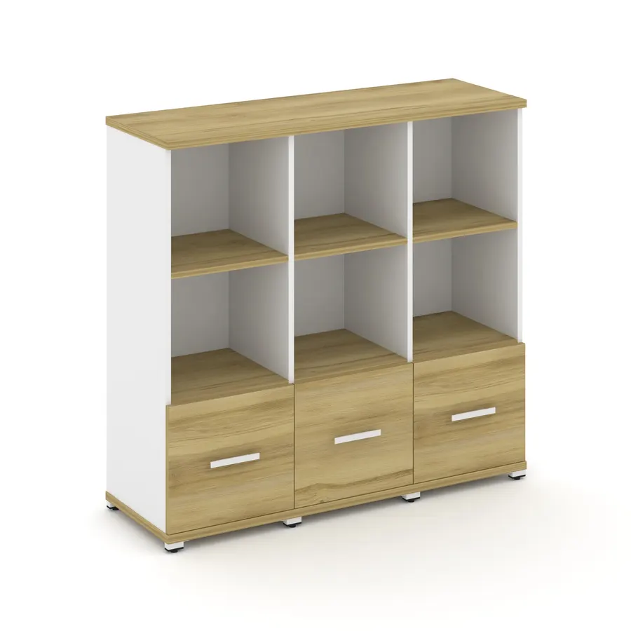 Концепт Шкаф 3 узкие секции, 3 ниши CN.STU-331 W 1252*420*