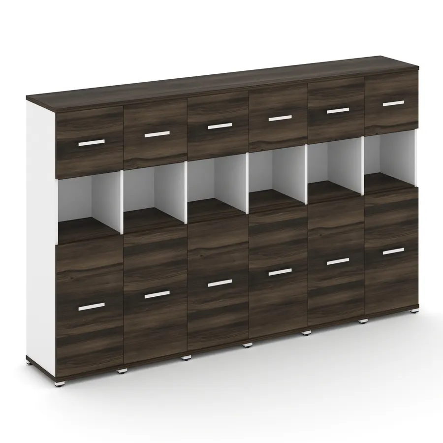 Концепт Шкаф 6 узких секций, 4 ниши CN.STU-465 W 2500*420*
