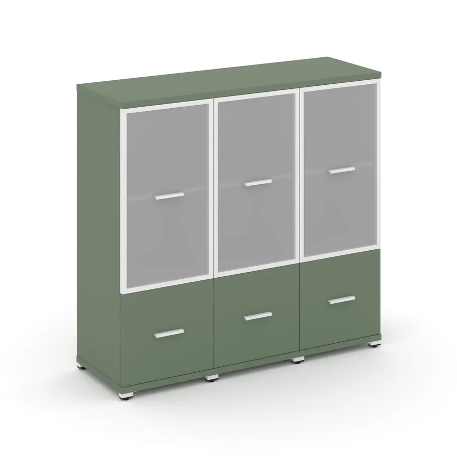 Концепт Шкаф 3 узкие секции, 3 ниши CN.STU-332 RMW W
