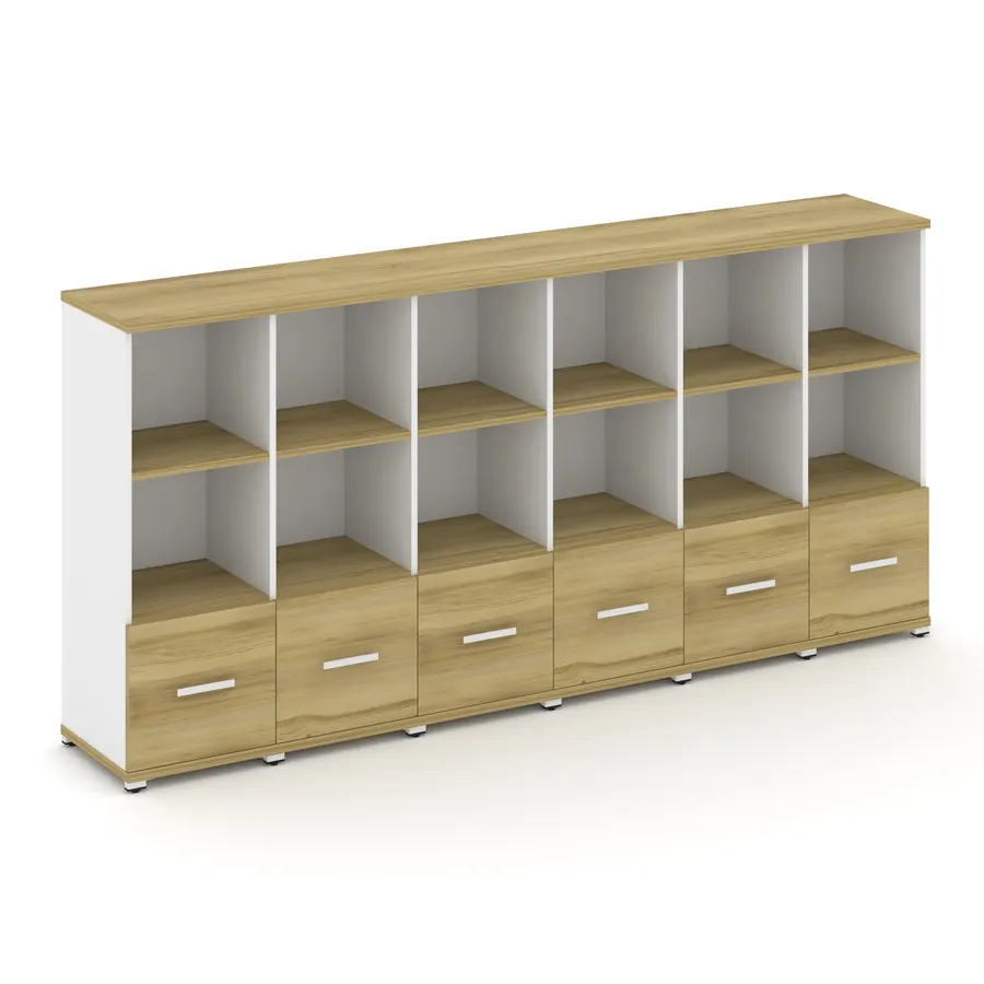 Концепт Шкаф 6 узких секций, 3 ниши CN.STU-361 W 2500*420*