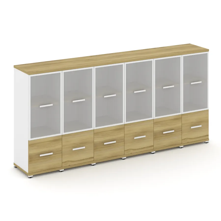 Концепт Шкаф 6 узких секций, 3 ниши CN.STU-362 RMW W