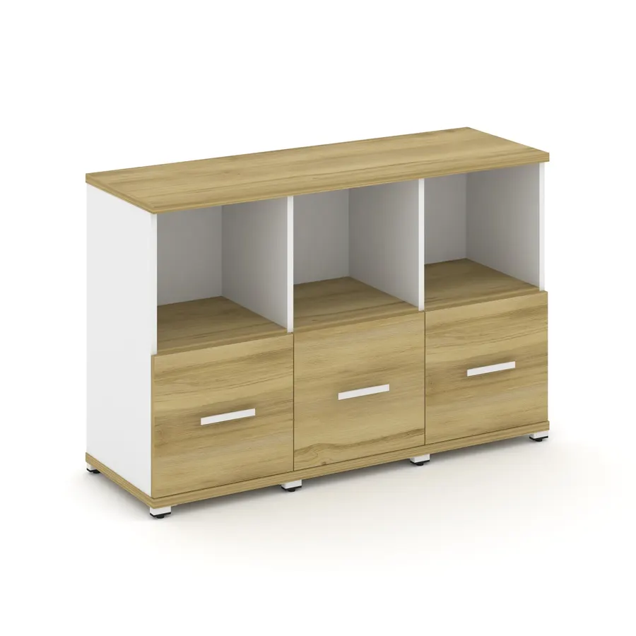 Концепт Шкаф 3 узкие секции, 2 ниши CN.STU-231 W 1252*420*