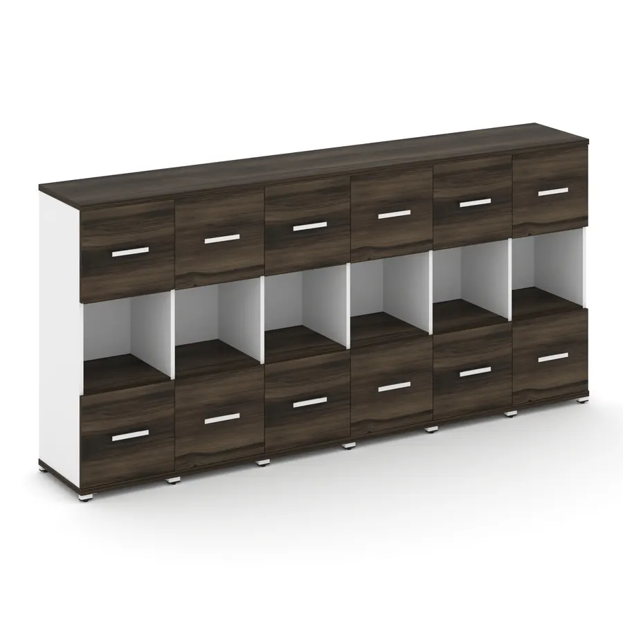Концепт Шкаф 6 узких секций, 3 ниши CN.STU-365 W 2500*420*