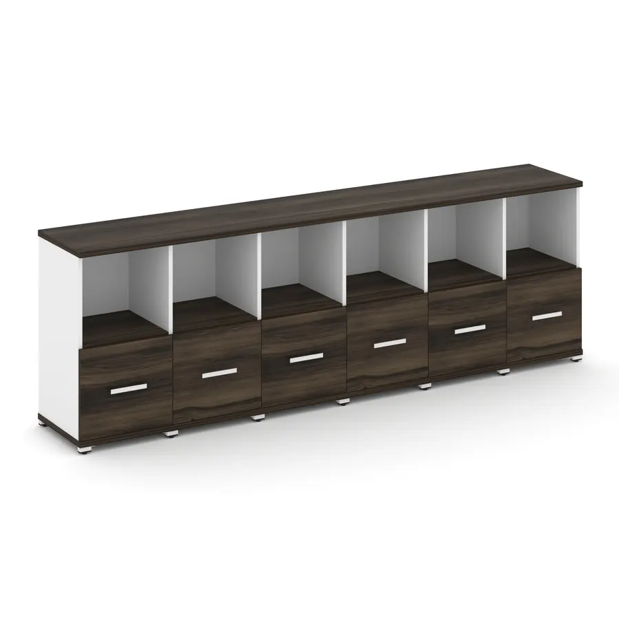 Концепт Шкаф 6 узких секций, 2 ниши CN.STU-261 W 2500*420*