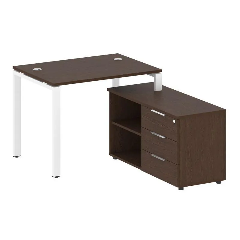 Метал Систем Рабочая станция с тумбой на П-образном м/к БП.РС-СТС-2.1 (R)
