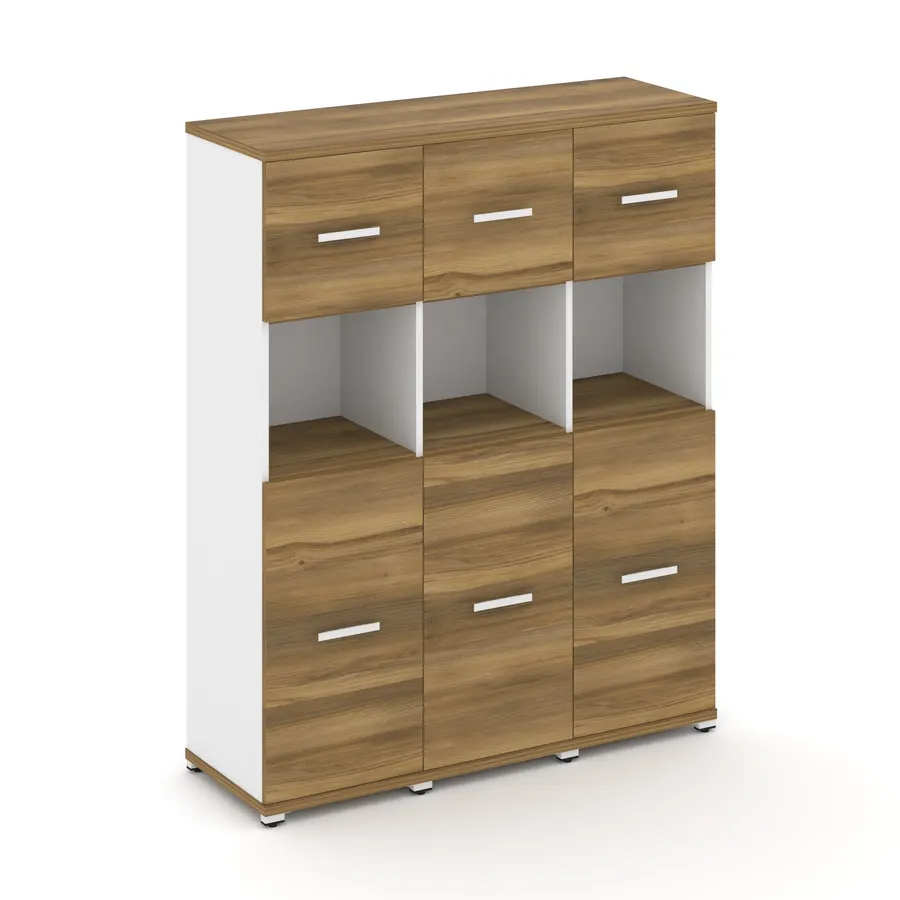 Концепт Шкаф 3 узкие секции, 4 ниши CN.STU-435 W 1252*420*