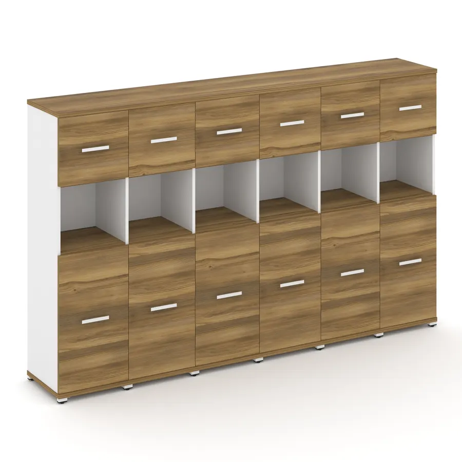Концепт Шкаф 6 узких секций, 4 ниши CN.STU-465 W 2500*420*