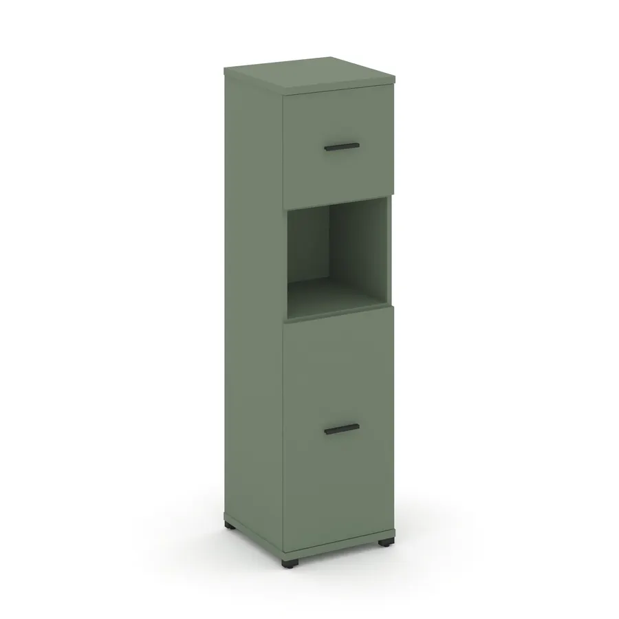 Концепт Шкаф 1 узкая секция, 4 ниши CN.STU-415 W