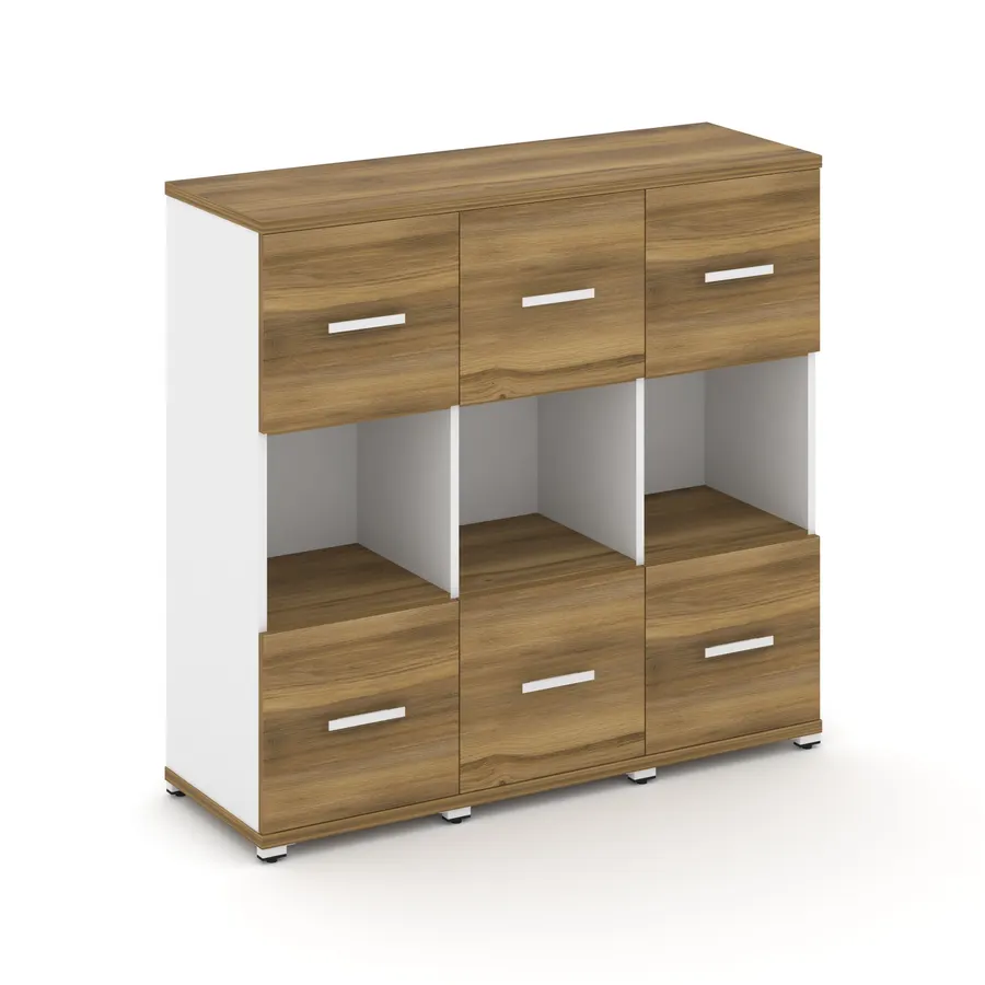 Концепт Шкаф 3 узкие секции, 3 ниши CN.STU-335 W 1252*420*