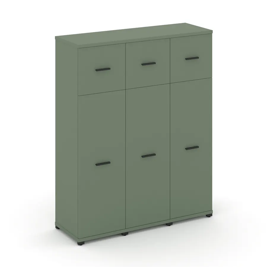 Концепт Шкаф 3 узкие секции, 4 ниши CN.STU-434 W 1252*420*