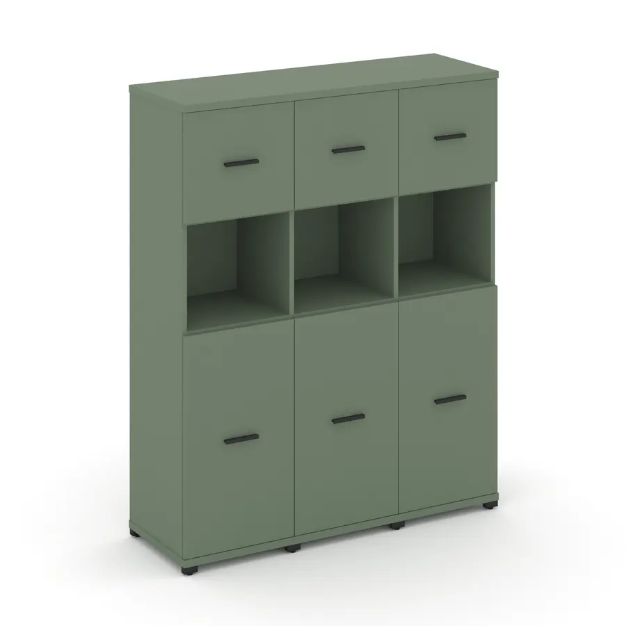Концепт Шкаф 3 узкие секции, 4 ниши CN.STU-435 W 1252*420*