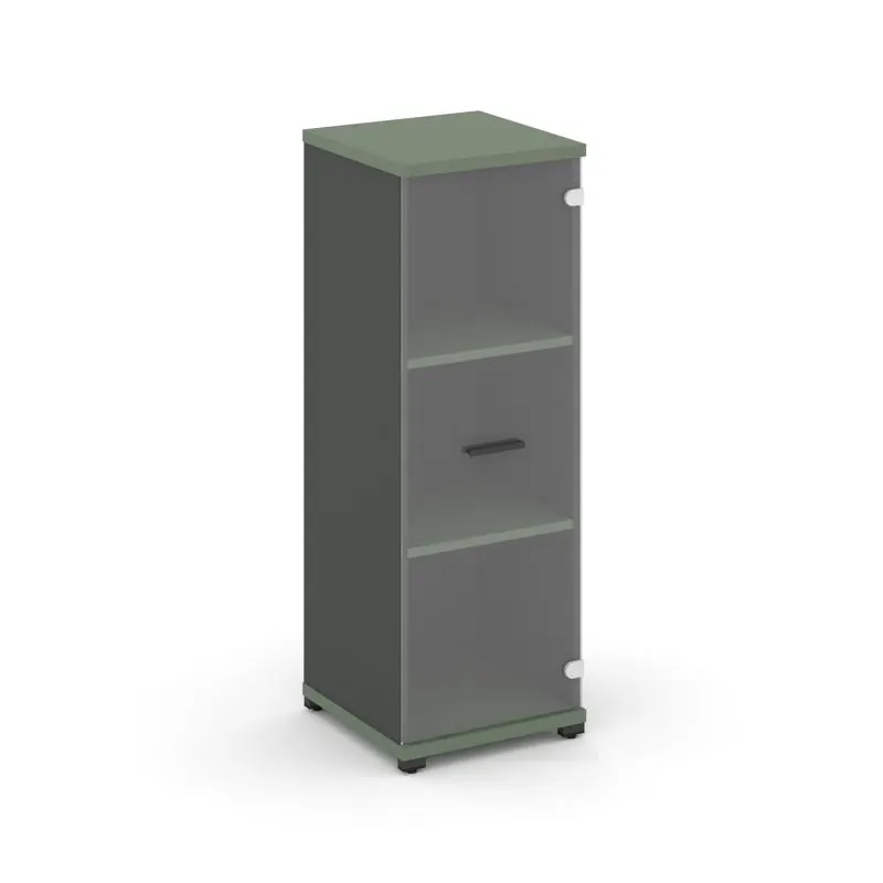 Концепт Шкаф 1 узкая секция, 3 ниши CN.STU.E-316 SP W Дуб Винченцо/Белый Бриллиант/Металл Белый/Проз