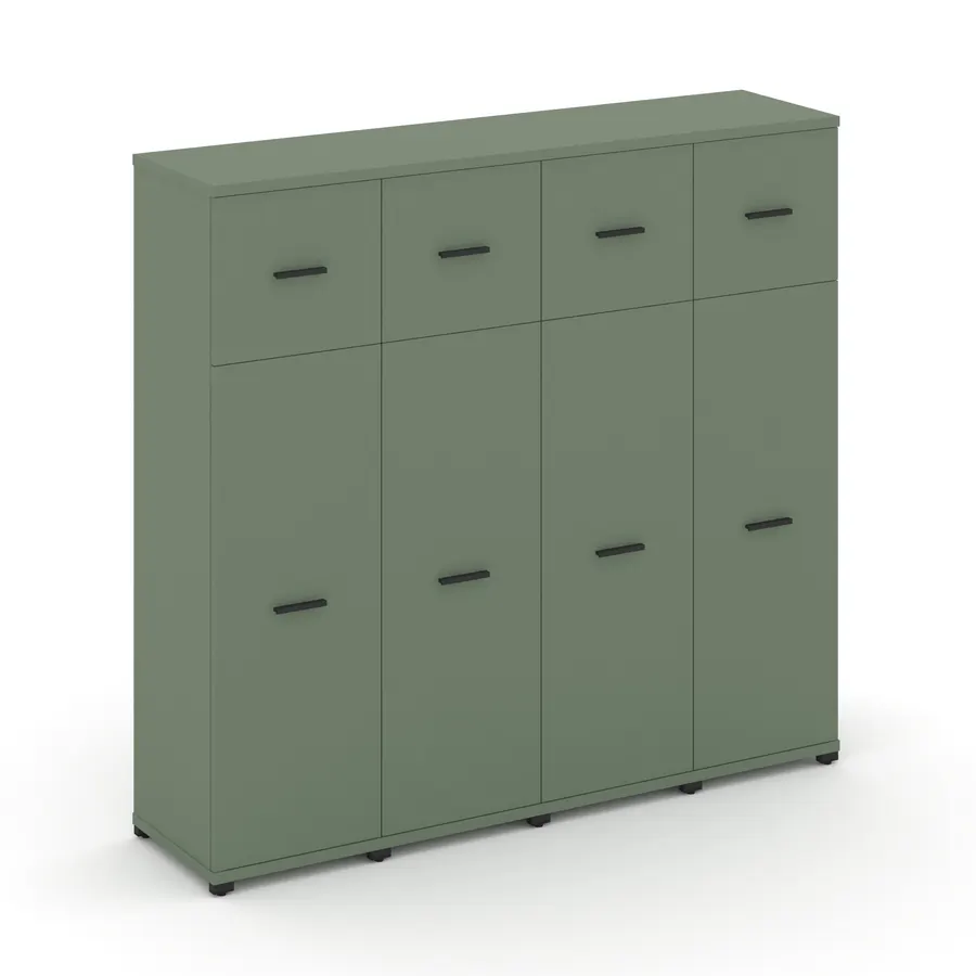 Концепт Шкаф 4 узкие секции, 4 ниши CN.STU-444 W 1668*420*