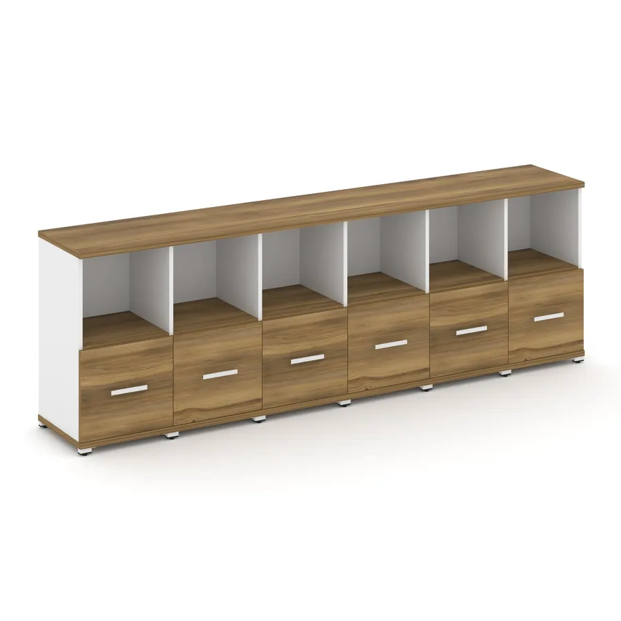 Концепт Шкаф 6 узких секций, 2 ниши CN.STU-261 W 2500*420*